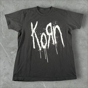 Vintage Korn Shirt Mens Medium Black Y2K Nu Metal‎ Band Still A Freak 2000s Goth
